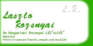 laszlo rozsnyai business card